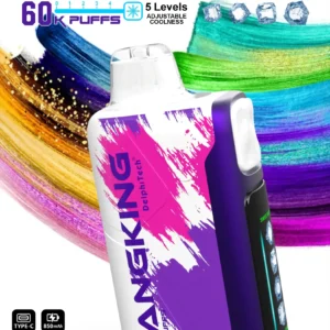 💨 Bangking Ice Cool 60000 Puffs：60k口超大容量、五檔涼度可調拋棄式電子煙 買五送一