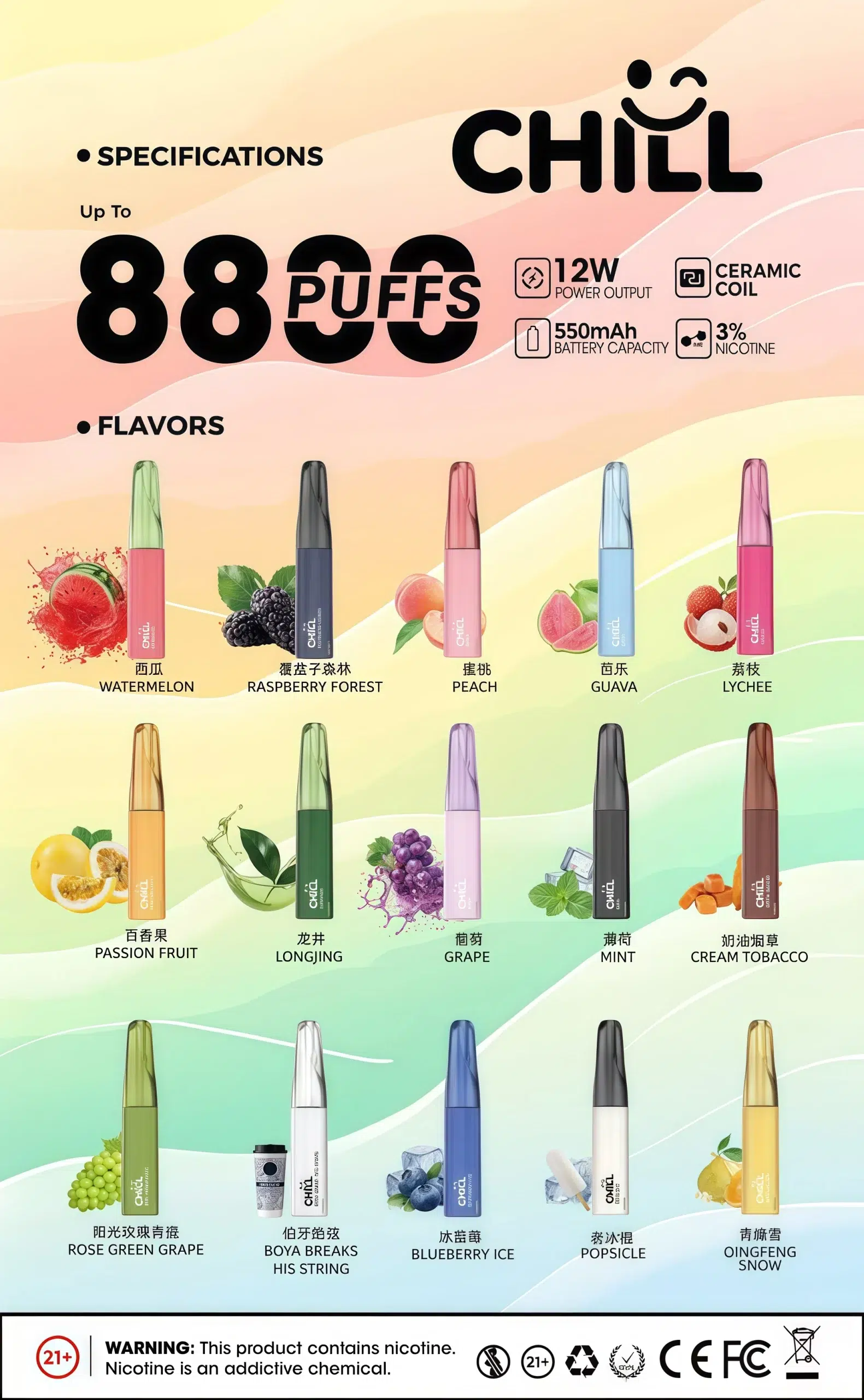 chill-8800-puffs拋棄式電子煙-scaled-1.webp CHILL 始祖鳥 8800口拋棄式電子煙|可充電大容量一次性煙桿 鴨嘴獸同款|台灣現貨