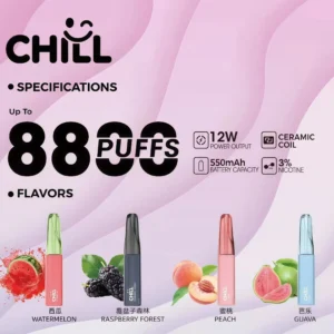 CHILL 始祖鳥 8800口拋棄式電子煙｜可充電大容量一次性煙桿 鴨嘴獸同款｜台灣現貨