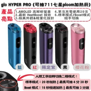 Glo Hyper Pro 加熱煙主機：HeatBoost技術、多色蛋形設計 台灣現貨