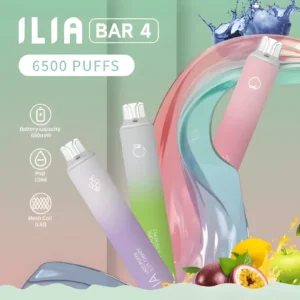ILIA BAR4 6500 Puffs/一次性電子煙/拋棄式/哩啞4代/持久電量｜台灣現貨
