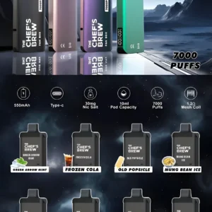 廚師佳釀煙彈 CHEF』 BREW 煙桿 大容量換彈式主機 買3盒加送主機｜台灣現貨
